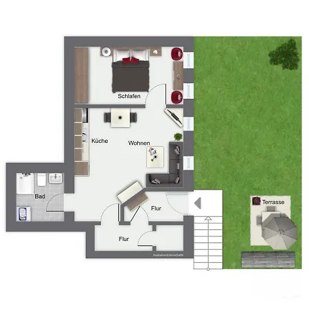 Apartmán Redewischer Strasse 42a Einliegerwohnung *